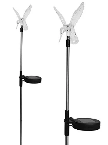 Stunning Acrylic Solar Hummingbird Light Stake box Of 2 eBay