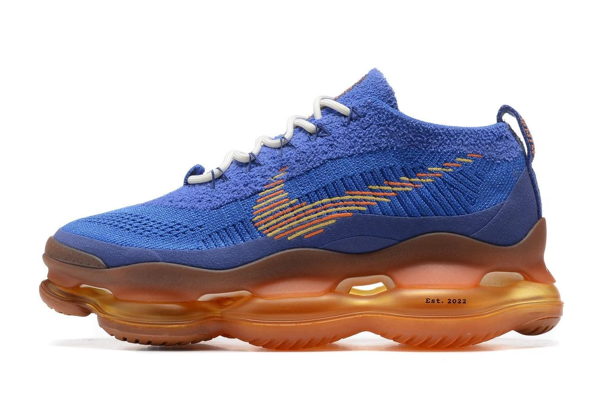 Nike vapormax blue and gold sale