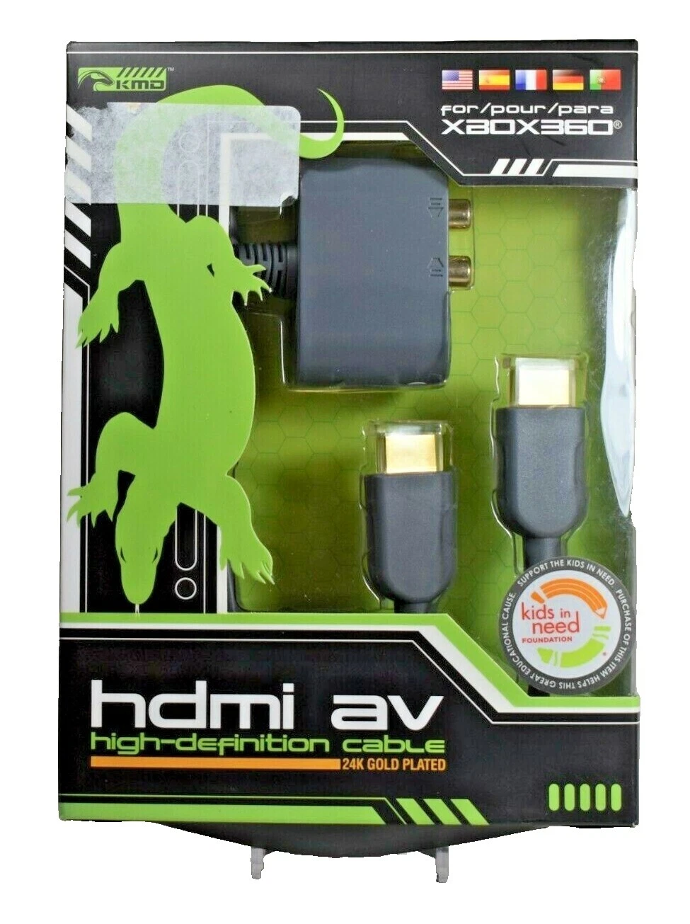 KMD Black Video Game Cables & Adapters
