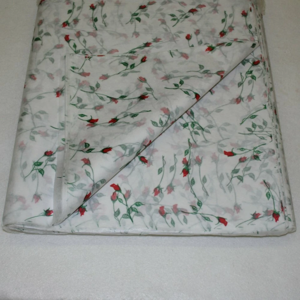Waxed Tissue Paper Floral 24 x 36 Inch Bouquet Wrapping Red Rose Bud Choose Pack