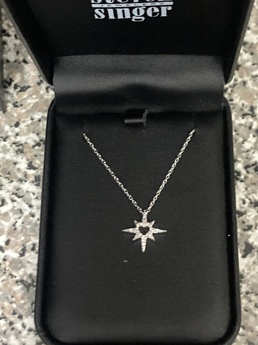 Star Of Love Diamond Necklace. Star Heart Necklace Steven Singer