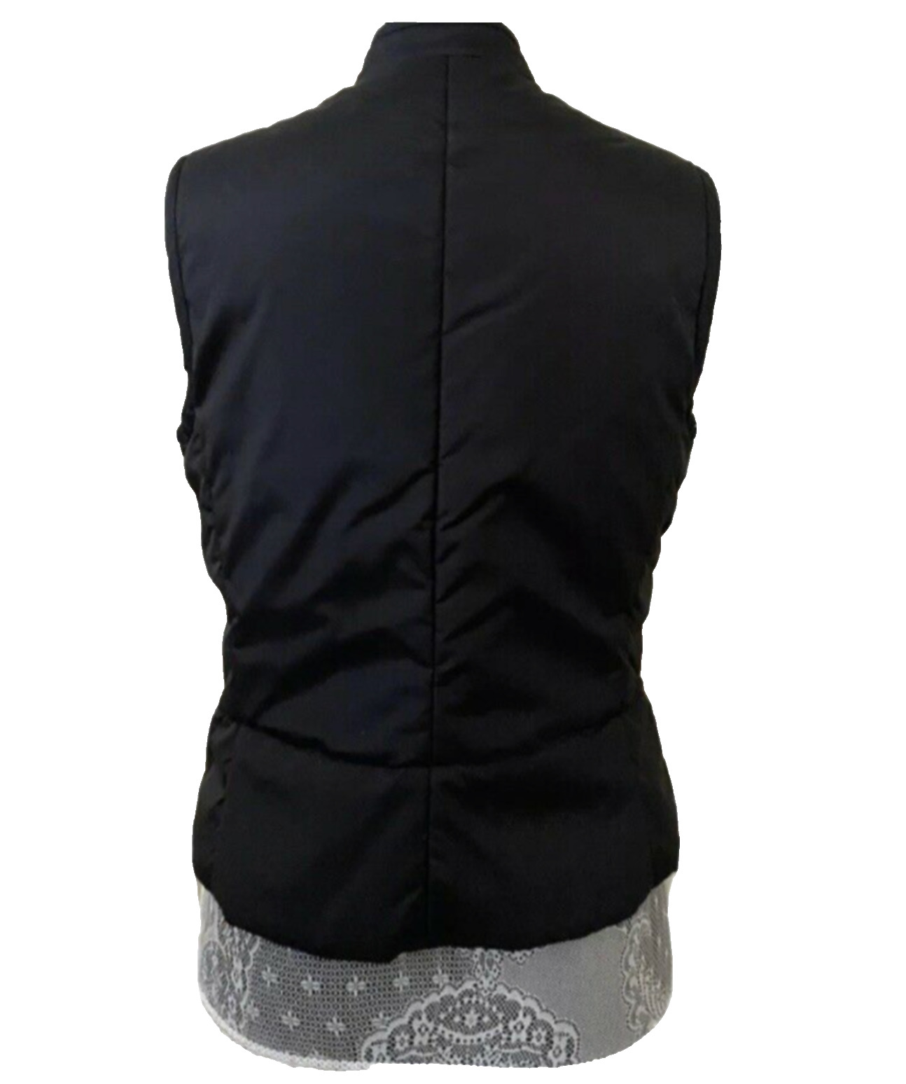 Tahari Vest Jacket Puffer Quilted Black Orange Sp… - image 10