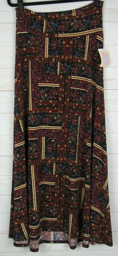 Lularoe Women's Maxi Black with Multi Color Skirt Size Small NWT