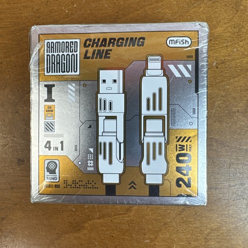 Cable de carga rápida MFISH Armored Dragon II Marquee Light 4 en 1 240 W (MAX) nuevo - Imagen 1 de 2