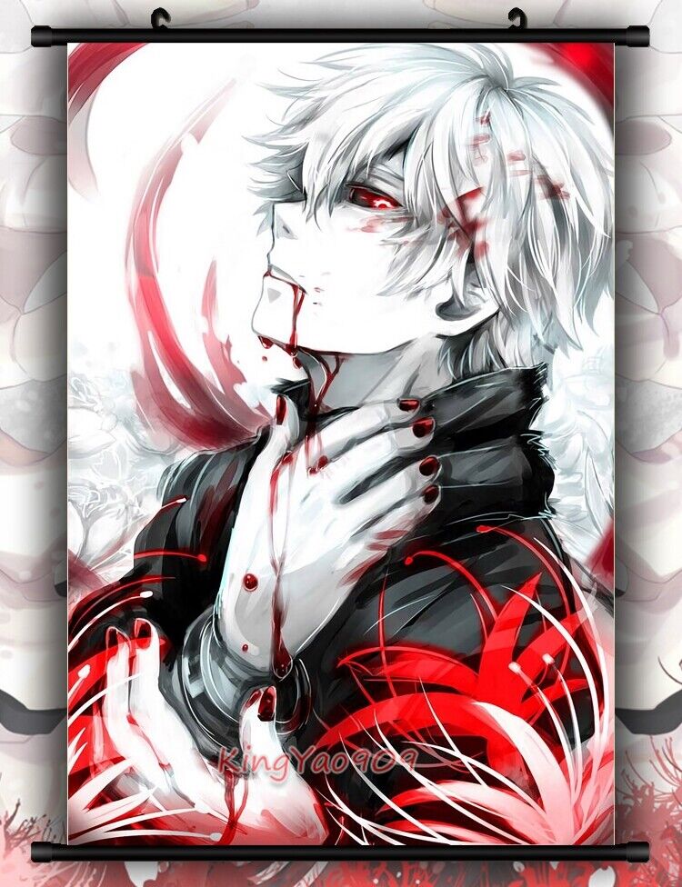 JYQO Best Animes Poster Tokyo Ghoul Ken Kaneki Anime Poster Wallpaper Art  Artwork Japanese Cartoon Poster Decorative Painting Canvas Wall Art Living