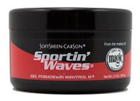 12 X Sportin Waves Hair Gel Pomade With Wavitrol Black 3.5oz 12 X Sportin Waves Hair Gel Pomade With Wavitrol Black 3.5oz