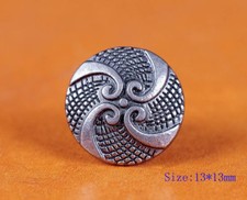 30X Silver Pattern Fast Rivet Studs Leathercraft Decor for Bracelets Bags Belts