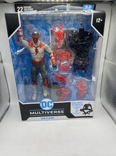 McFarlane Kid Flash Speed Metal with The Darkest Knight 7  Figure Damaged Box