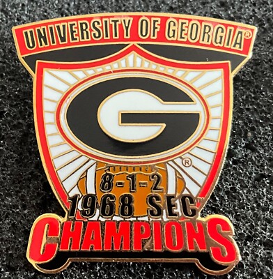 UNIVERSITY OF GEORGIA BULLDOGS 1968  SEC CHAMPIONS COMMEMORATIVE  PIN