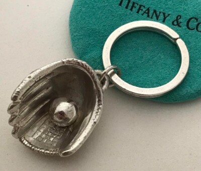 Tiffany & Co. Baseball Glove & Ball Silver 925 Bag Charm Key Ring