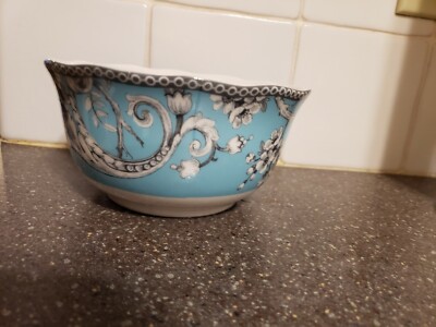 222 Fifth Adelaide Turquoise  Round Bowl Porcelain Fine China FREE SHIPPING 