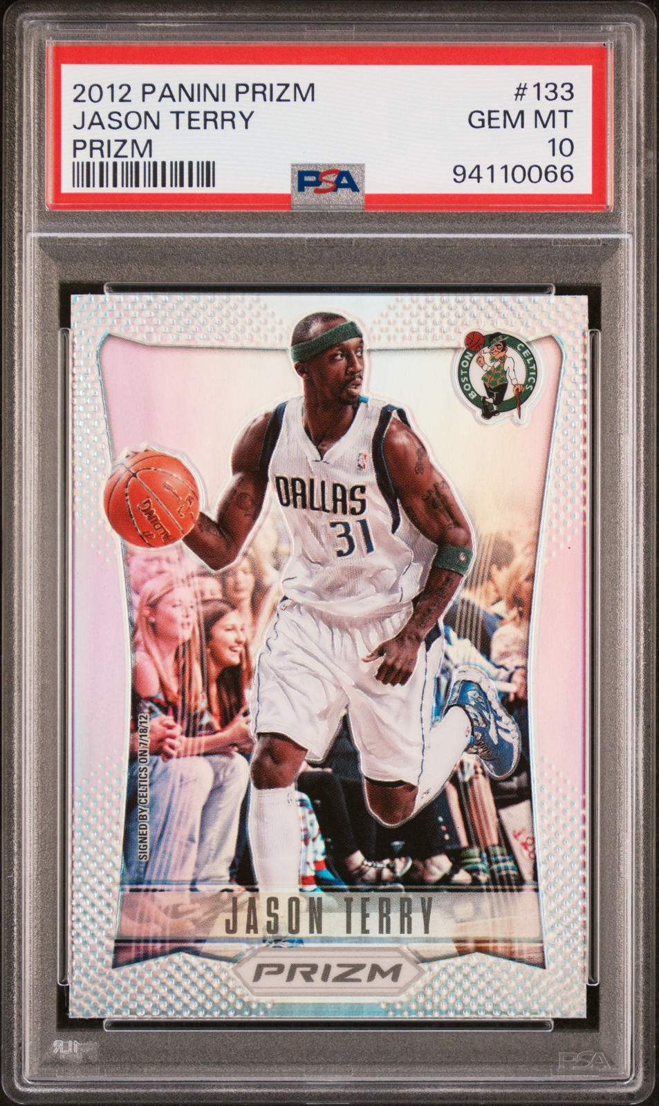 2012 Panini Prizm #133 Jason Terry Silver Prizms PSA 10 Gem Mint