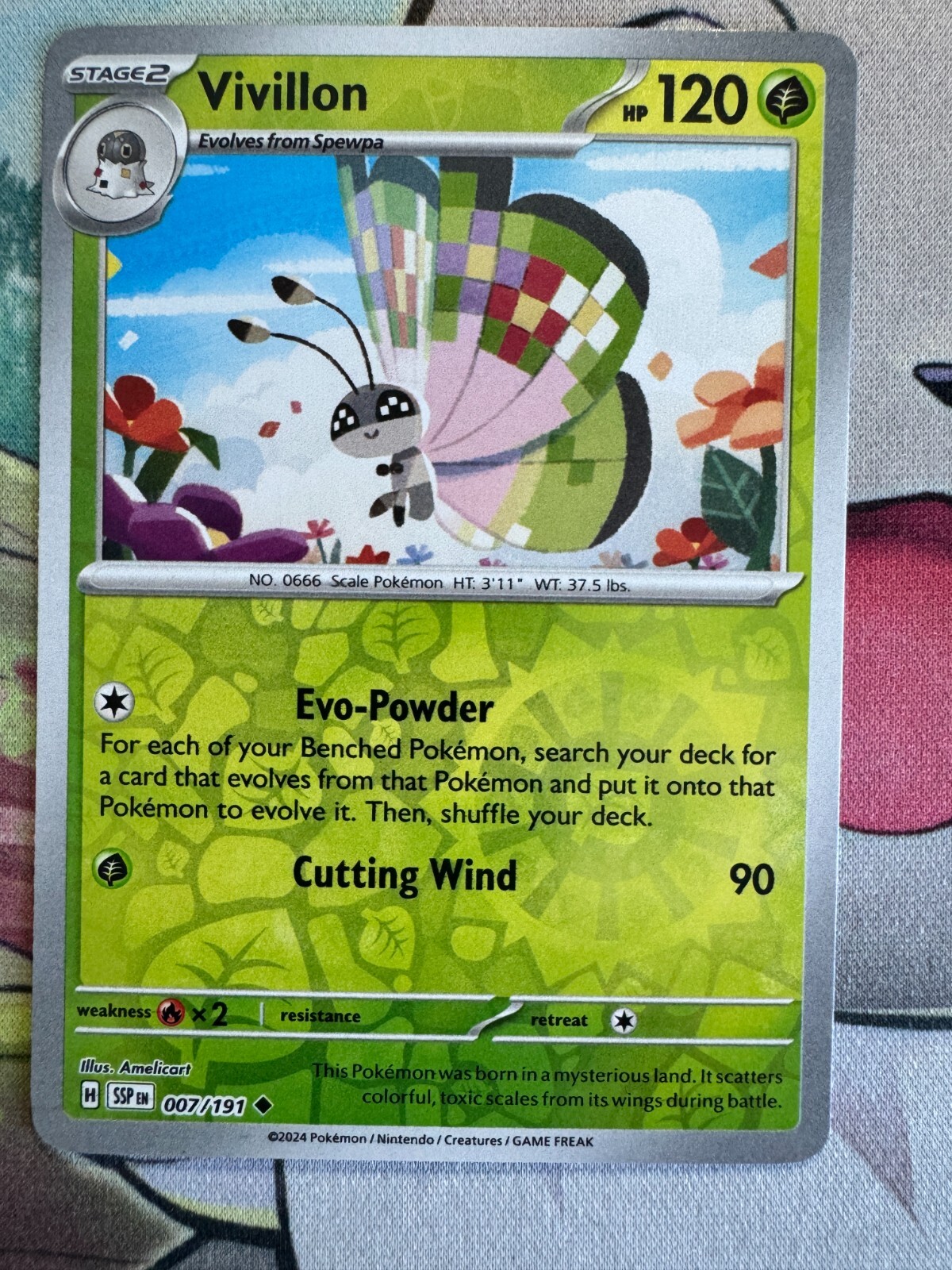 Vivillon Reverse Holo English Pokemon TCG BKBM133