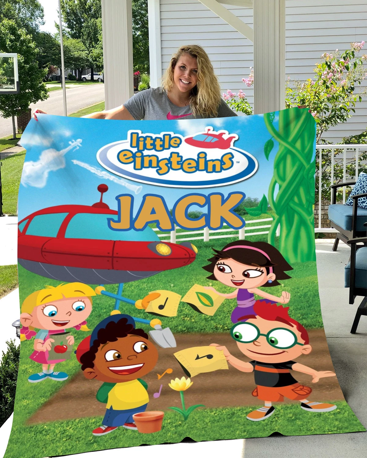 Disney Little Einstein's Custom Name Mink Touch Soft Fleece Blanket Homw Decor