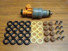 Fuel injector repair kit: Pintle caps O-rings Filters Fits EV1 Ford, BMW,