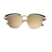 Karen Walker Superstars Felipe Sunglasses Cat Eye Gold Tone Mirrored Black