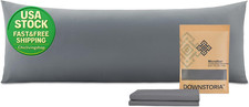 Body Pillowcase 20X54 Inch Microfiber Soft Envelope Cover Long Dark Gray Case