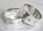Vintage sterling silver napkin rings. Birmingham 1992. By J B Chatterley & Sons