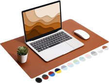 Dual Sided Desk Pad, Large Desk Mat, Waterproof Desk Blotter Protector Mouse Pad