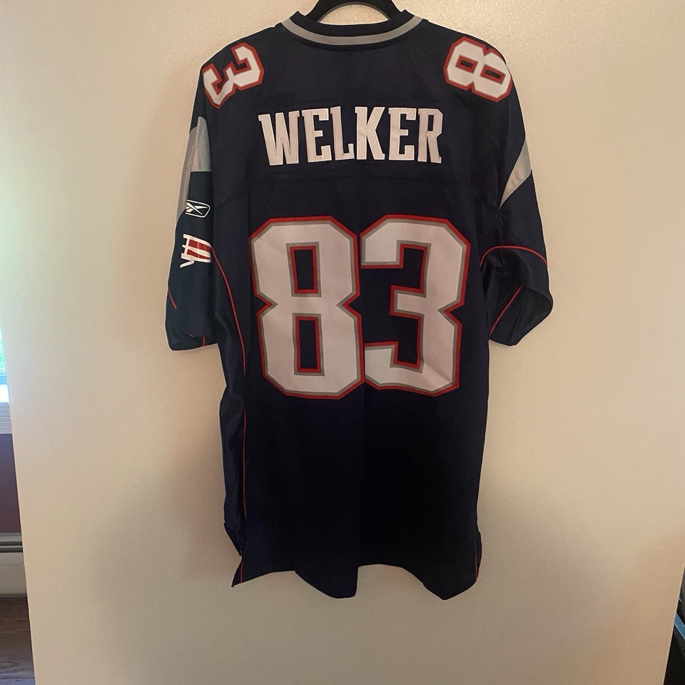 Camiseta deportiva para hombre Reebok On Field talla 2XL NFL New England Patriots Wes Welker 83 usada en excelente estado Foto 2 de 3