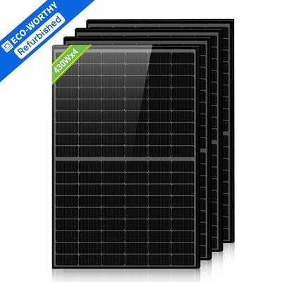 ECO-WORTHY 430W*4 Solarmodul Monokristallin Solarpanel für Balkon Dach Garten