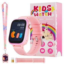 4G Kids Smart Watch, 15 Exciting Games, Two-Way Calling Feature, SOS