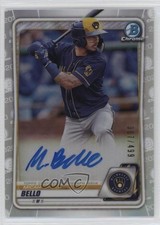 2020 Bowman Chrome Prospects Refractor 367/499 Micah Bello #CPA-MB Auto sc2