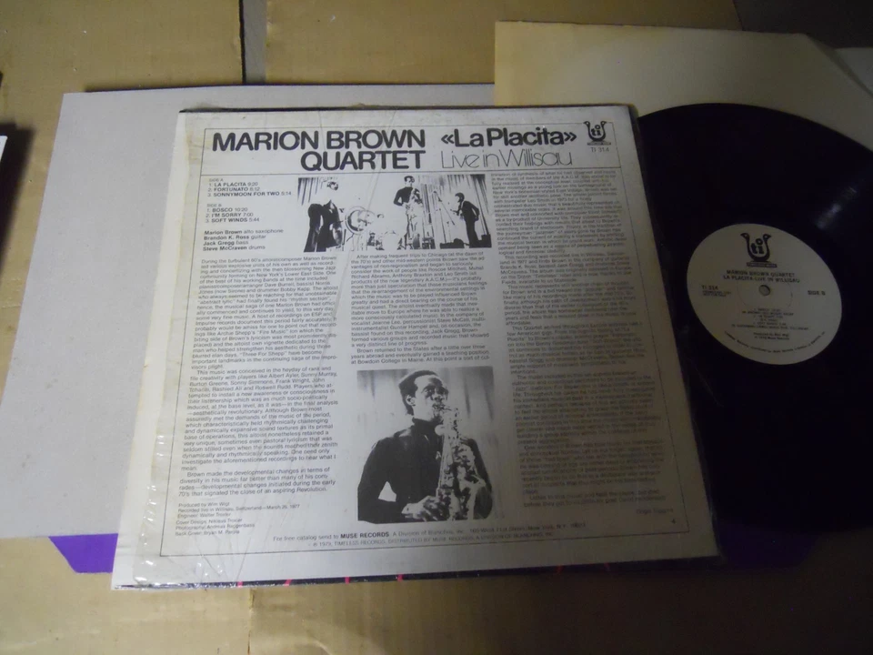 MARION BROWN QUARTET-LIVE IN WILLISAU-JAZZ-SOUL LP ON TIMELESS/MUSE-PROMO - Image 2 of 2