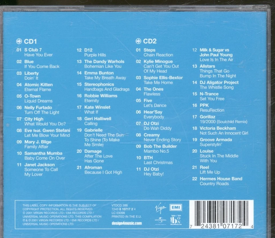 Various Artists Smash! Hits 2002 double CD Europe Emi 2001 compilation VTDCD398 - Bild 2 von 4