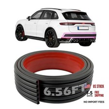 6.56Ft Car Rear Bumper Guard,Rubber Car Rear Bumper Protector Guard with 6