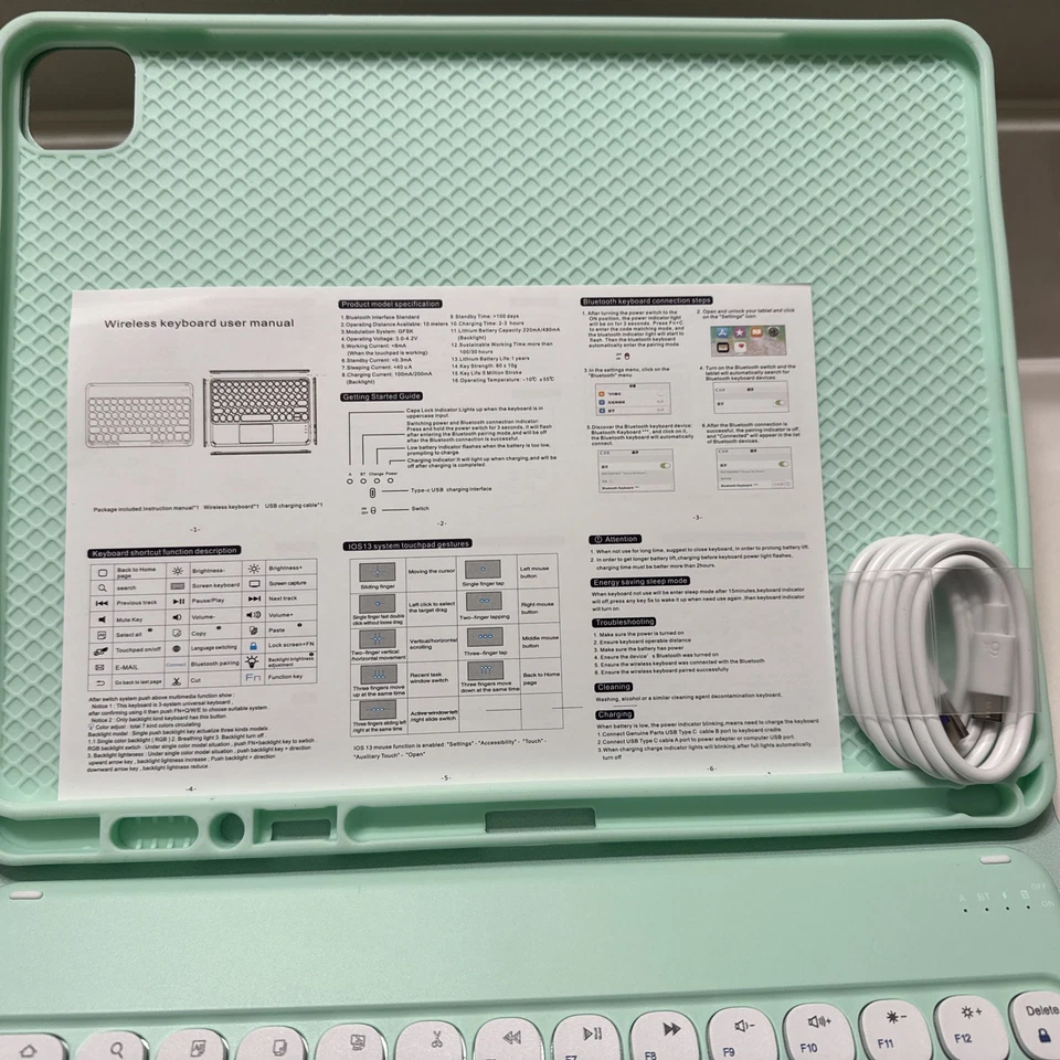 Funda con Teclado Inalámbrico para iPad Pro 12.9 3ª/4ª/5ª/6ª Generación y Pro 13 Foto 2 de 4