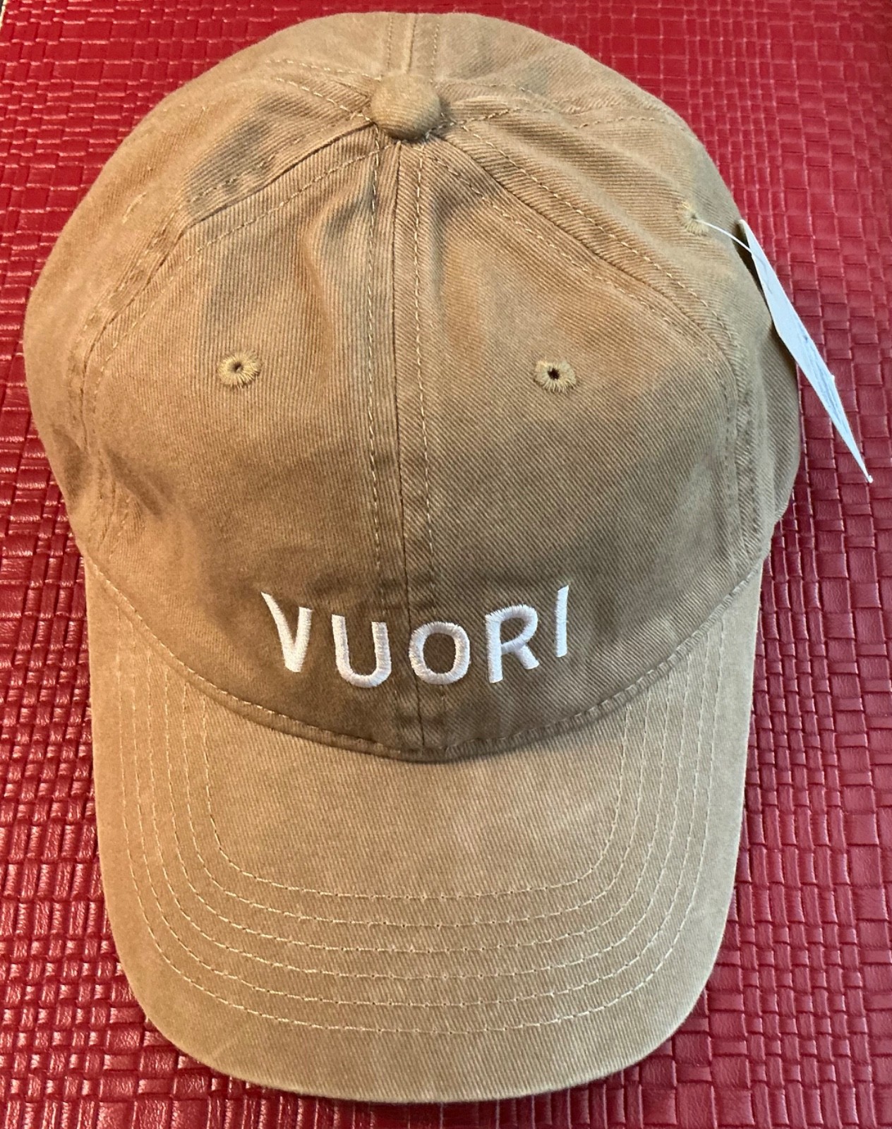 Vuori Ball Hat Camel Unisex Adult Adjustable Embroidered Logo Cotton New