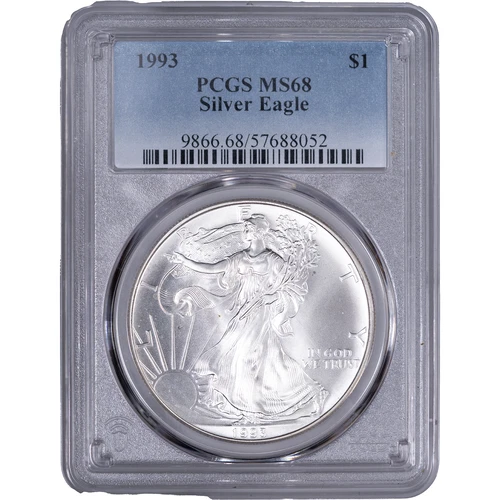 1993 $1 American Silver Eagle - 1 oz .999 Fine ~ PCGS MS68