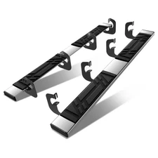 Fit 02-14 Chevrolet GMC 6.5" Rectangular Polished Flat Step Bar Running Boards