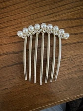  Crystal Hair Side Combs Rose Gold Pearl Twist Comb Bridal Hair Accessories 