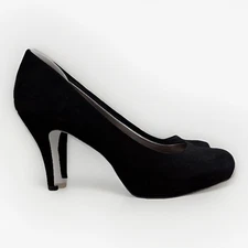 Madden Girl Women's Size 8 Pumps Black Velvet Fabric Platform Stiletto Heels