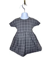 Rylee and Cru Gray Plaid cotton pockets Cat sun dress sz  12-18 mo Boutique
