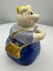 VERY RARE* Vintage 1940's Shawnee (?)  Pottery Smiley Pig Salt Shaker EUC 3”
