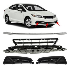 4pcs Front Bumper Grille Molding Trim Fog Light Covers For 2013-2015 Honda Civic 4pcs Front Bumper Grille Molding Trim Fog Light Covers For 2013-2015 Honda Civic