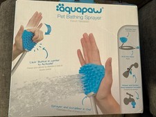 Aquapaw Dog Pet Bathing Sprayer Brush Scrubber Tool Bath Hose New