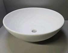 Glass Design Italy Round Countertop Wash Basin White Matte (EX-DISPLAY)REF B32S2