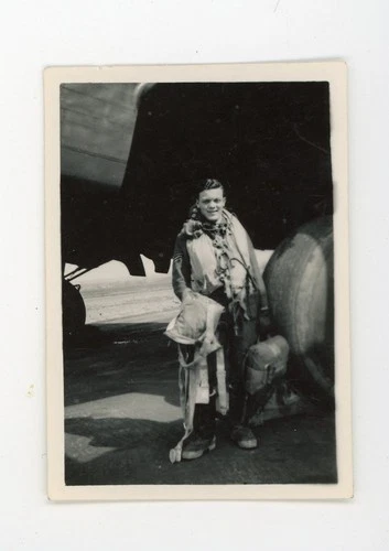 RCAF Military vintage snapshot photo ww2 World War Two Flight gear