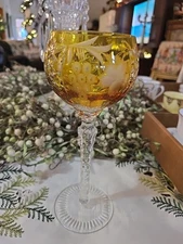 Yellow Nachtmann Bohemian Wine Hock 8.1” Tall