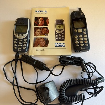 Lot of 2 Vintage Nokia Cell Phones 5160 & 3360 AT&T Cingular US Cellular Parts