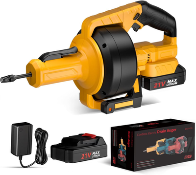 #ad #ad Electric Drain Auger21V Cordless Drain Snake25Ft Auto Feed Snake Drain Hair Re $145.65