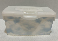 Huggies Baby Wipes Flip-Top Pop Up Plastic Dispenser Tub Blue Sky White Clouds
