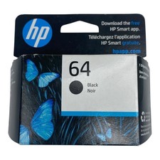 Original Genuine HP 64 Black Printer Ink Cartridge - New In Box OEM 10/2026