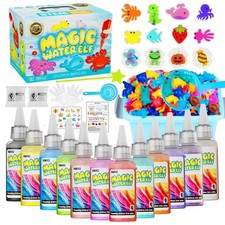 Magic Water Toy Elf Kit,Aqua Fairy Water Gel Kit 12 Magic Gels 12 Molds Make Yo