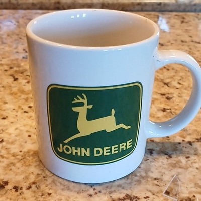 John Deere Agriculture Coffee Mug White Green Licensed Product