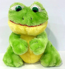 Green and Yellow Frog Plush Stuffed Animal Toy 10"